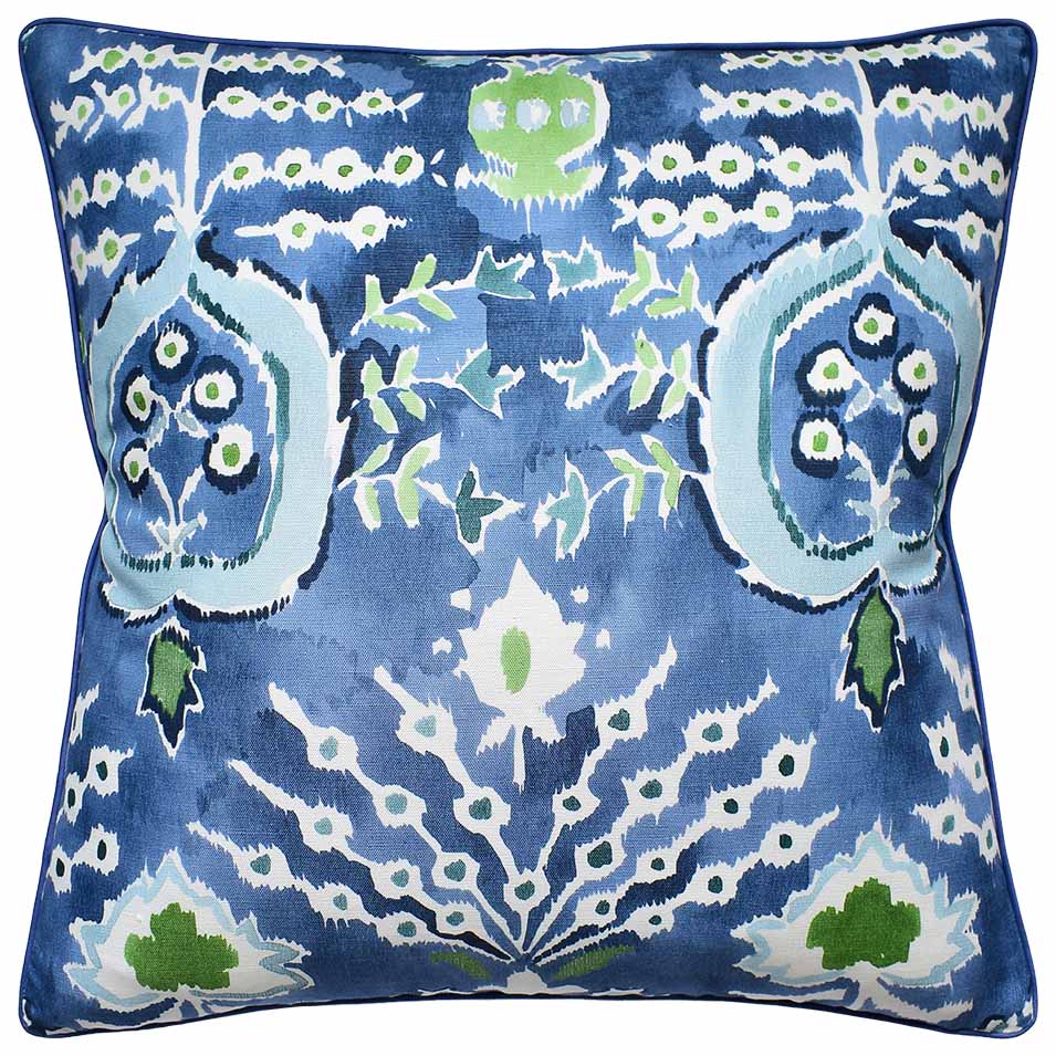 Mendoza Suzani (Blue/Green on Navy)