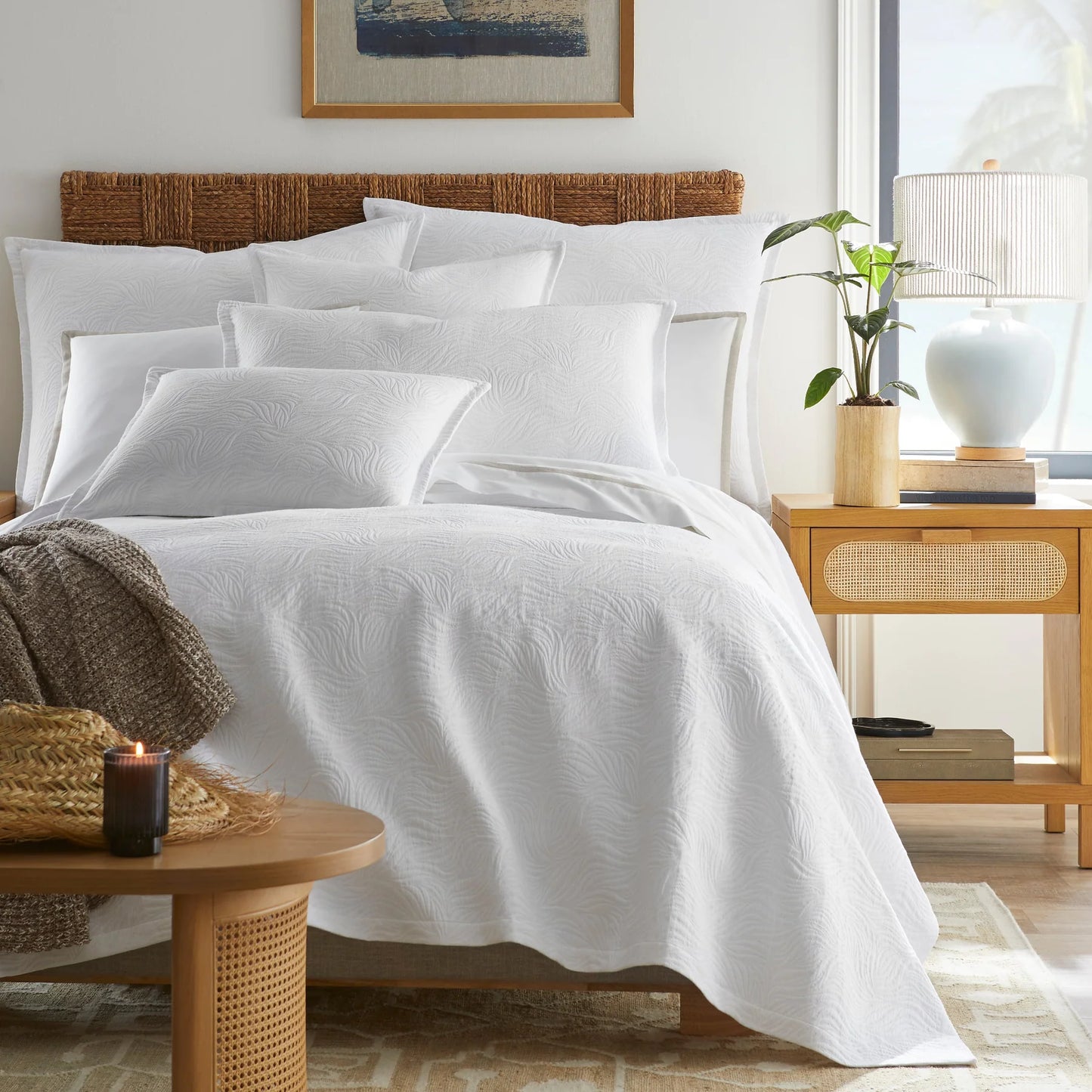 Caribbean Matelassé Coverlet Trench Coat Cotton