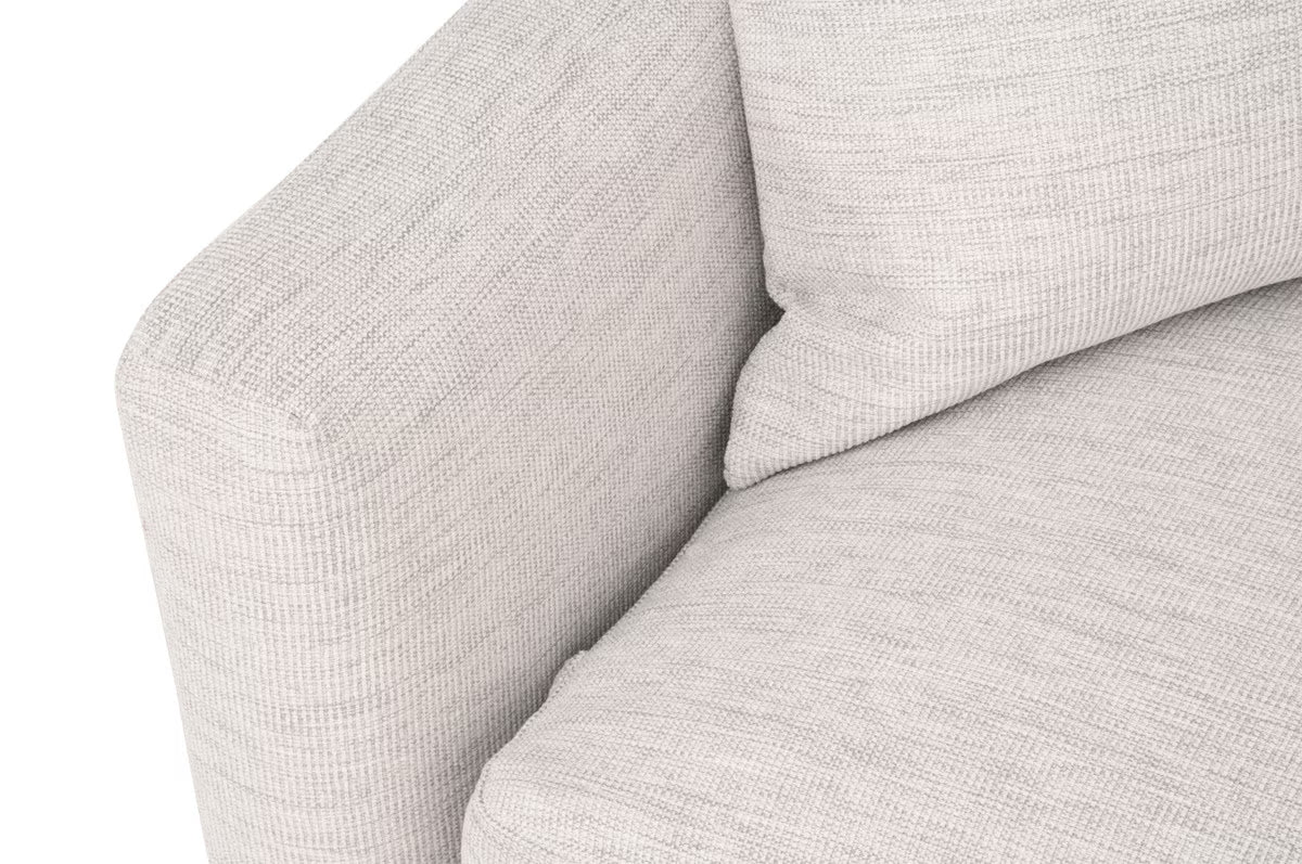 Pebble Beach Slim Arm Sofa Performance Stone Basketweave