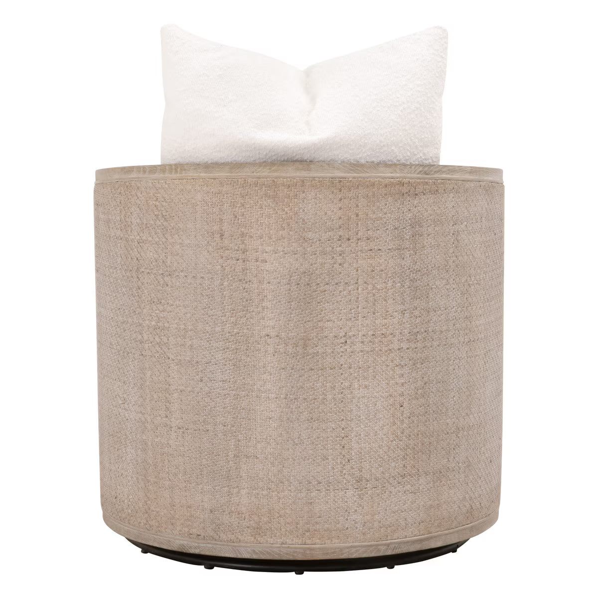 Palm Beach Swivel Club Chair Natural Gray Oak & Cane