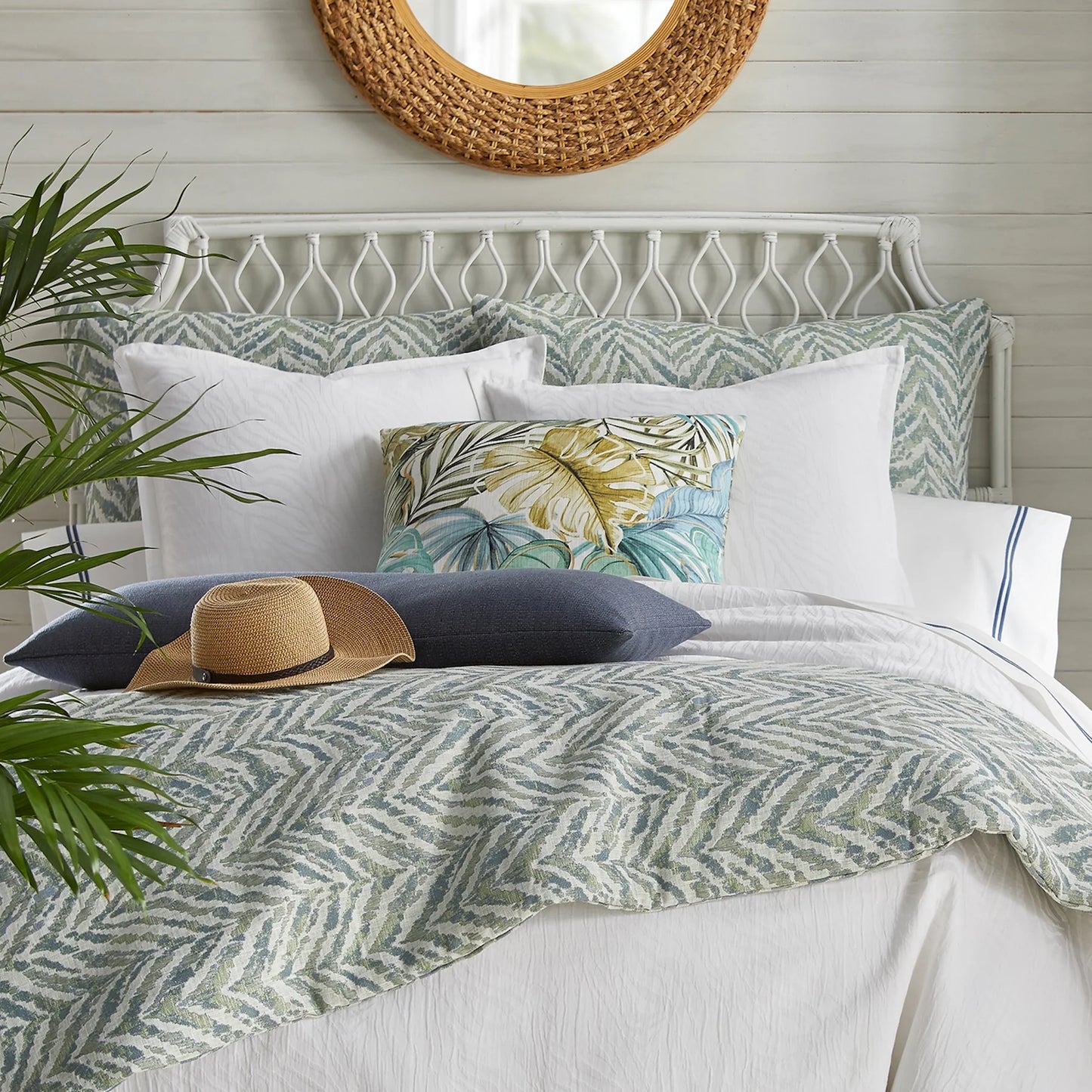 Eden Capri Printed Cotton Square Pillow (24x24) Made-To-Order