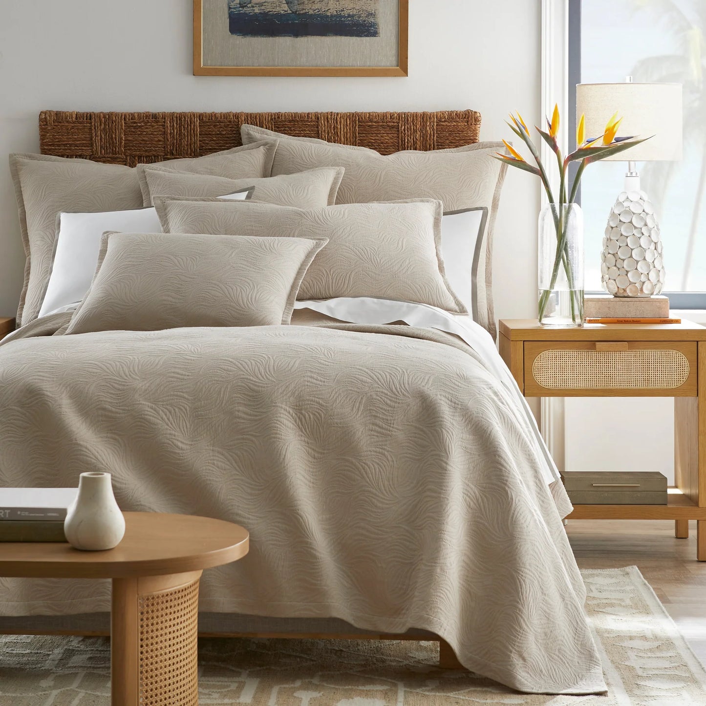 Caribbean Matelassé Coverlet Cotton