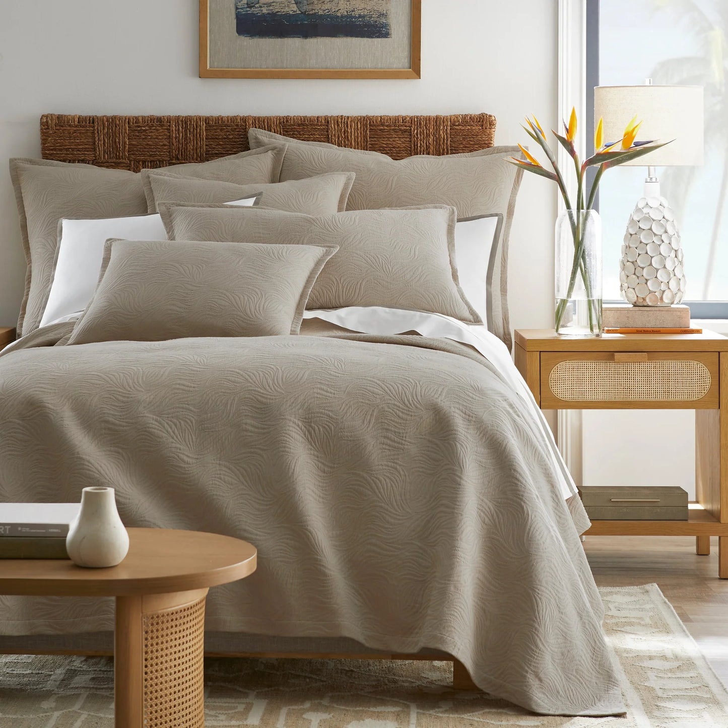 Caribbean Matelassé Coverlet Cotton