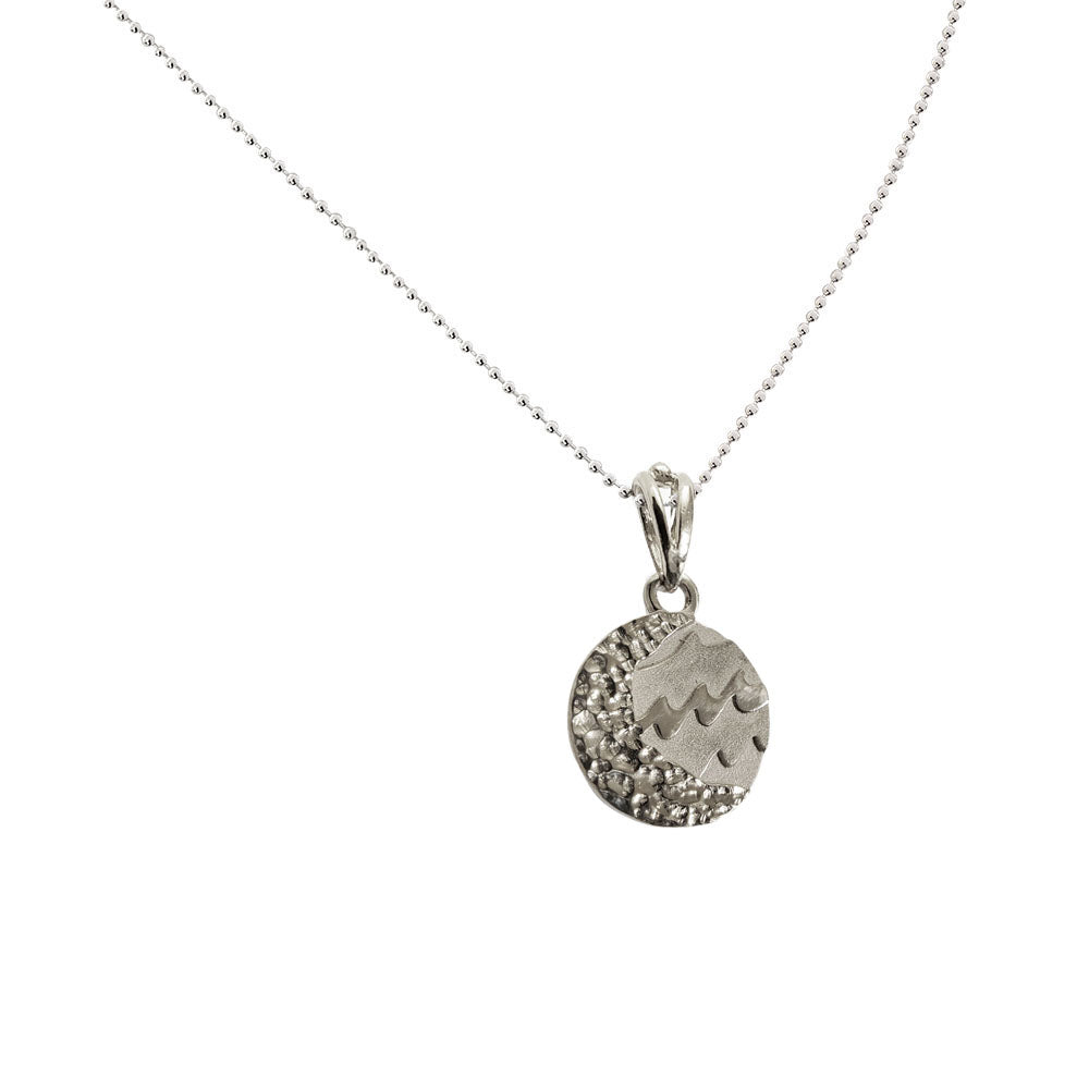 Small Reversible Carmel Pendant in Sterling Silver