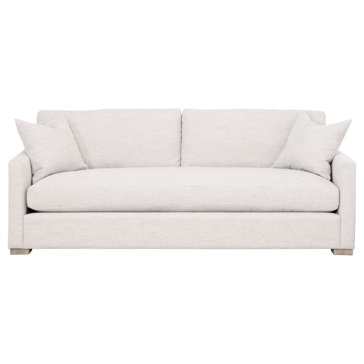 Pebble Beach Slim Arm Sofa Performance Stone Basketweave