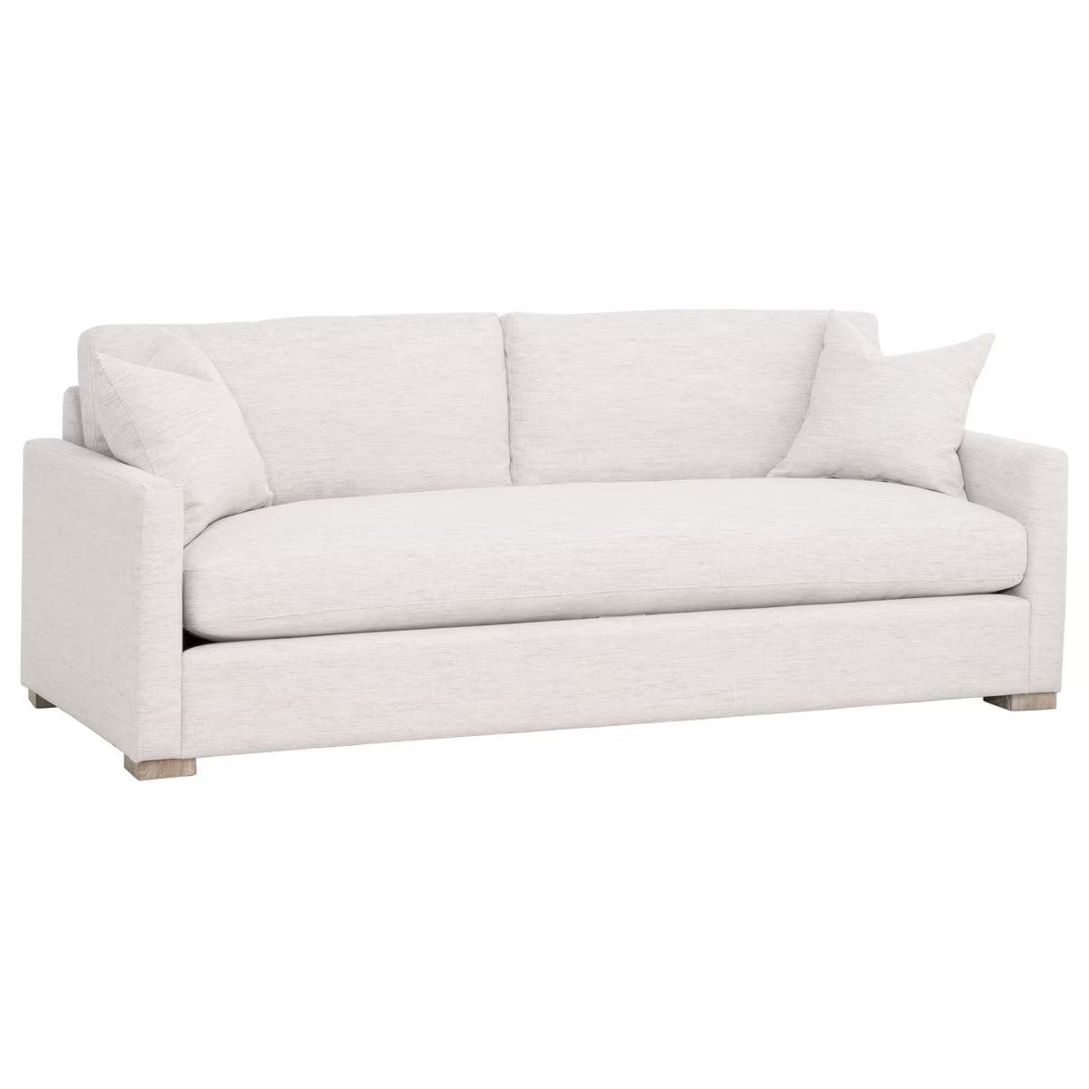 Pebble Beach Slim Arm Sofa Performance Stone Basketweave