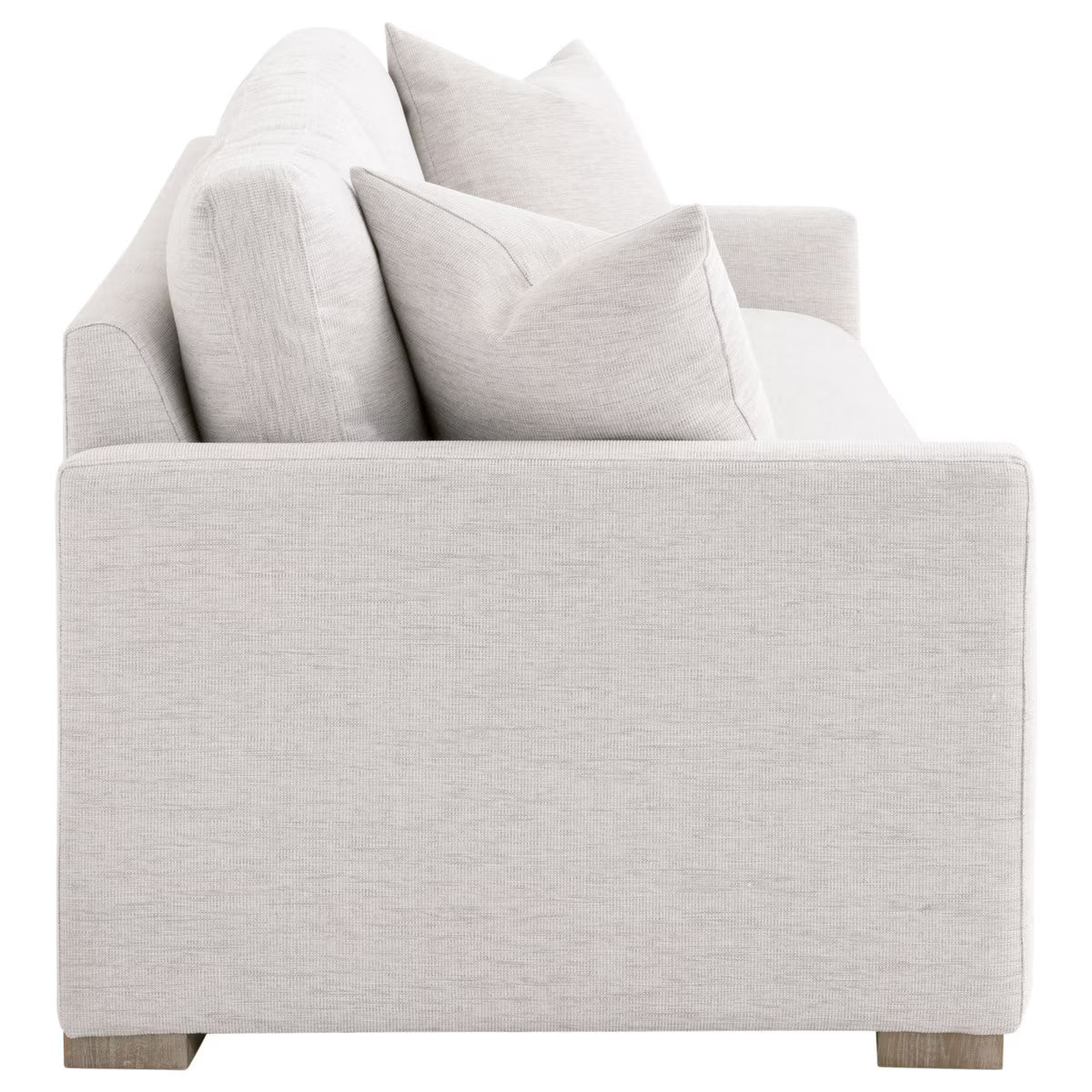 Pebble Beach Slim Arm Sofa Performance Stone Basketweave
