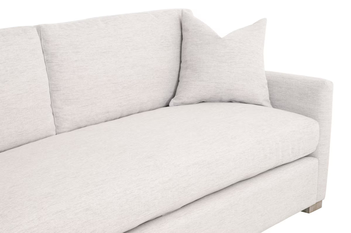 Pebble Beach Slim Arm Sofa Performance Stone Basketweave