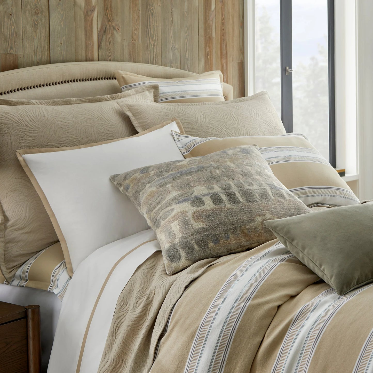 Come Monday King Pillow Sand and Taupe 20x36