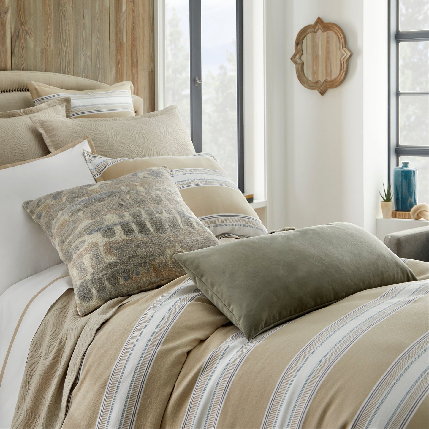 Under Currents Medium Square Pillow Dusk Printed Poly |  Made-To-Order