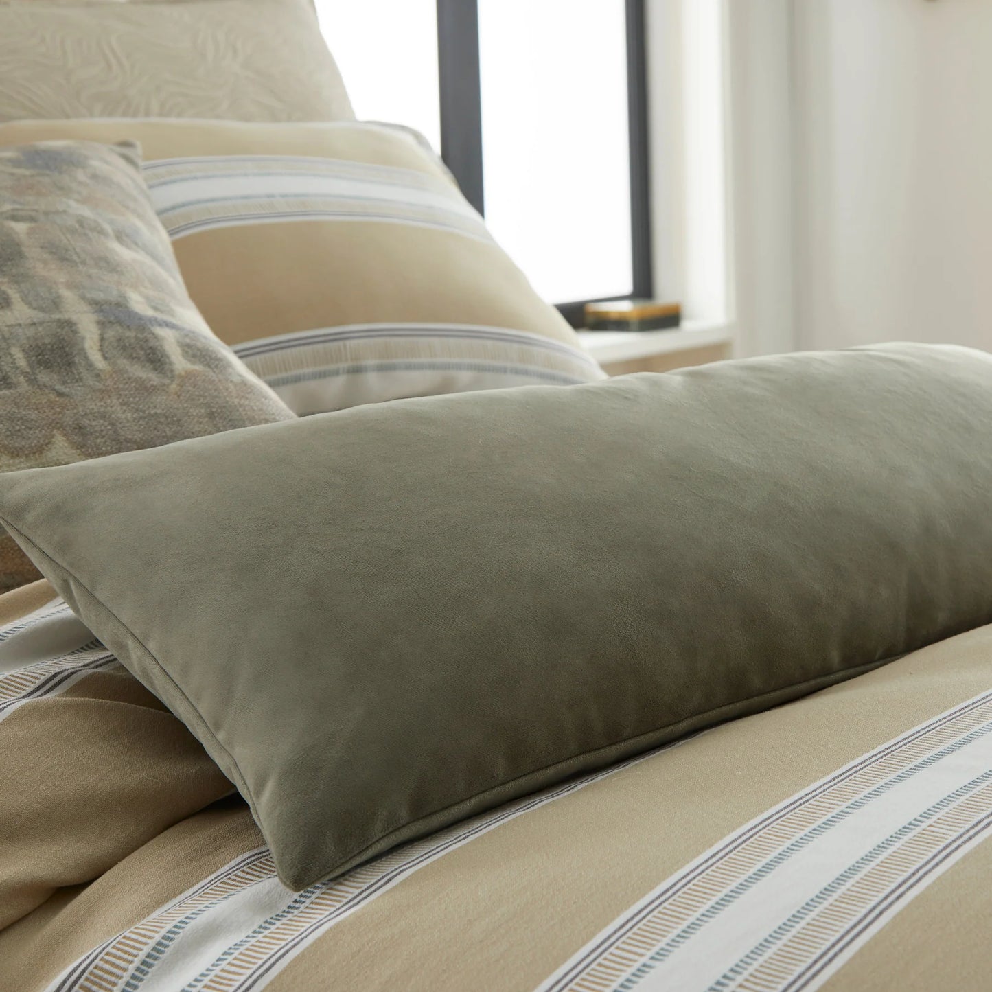 Bella Storm Velvet Long Rectangle Pillow (14x36) Made-To-Order
