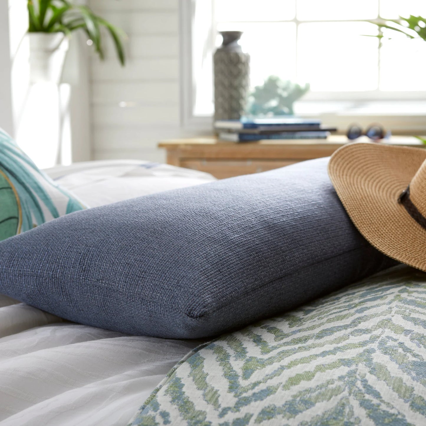 Eton Indigo Medium Rectangle Pillow- Made-To-Order
