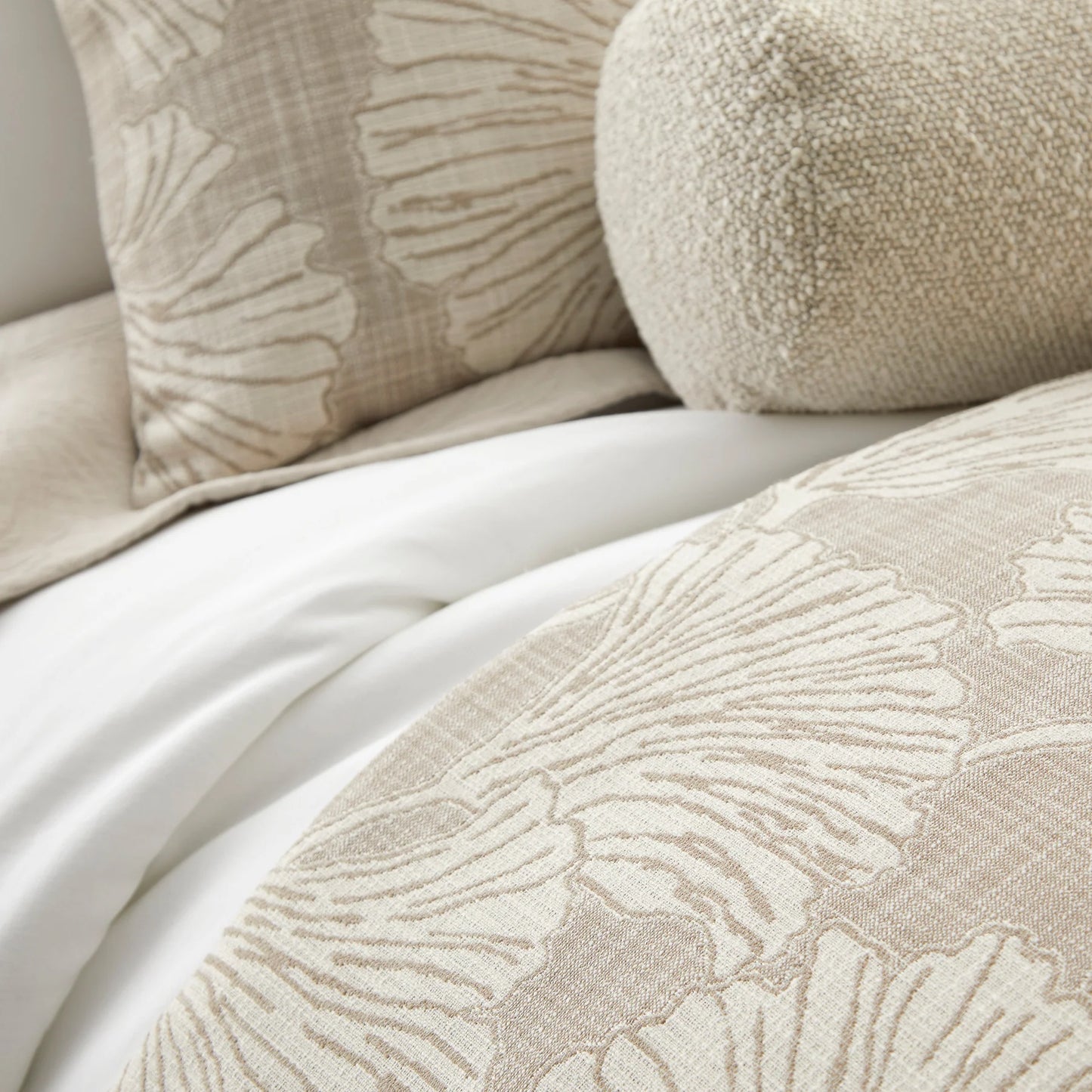 Florus Pebble Woven Chenille Square Pillow- Made-To-Order