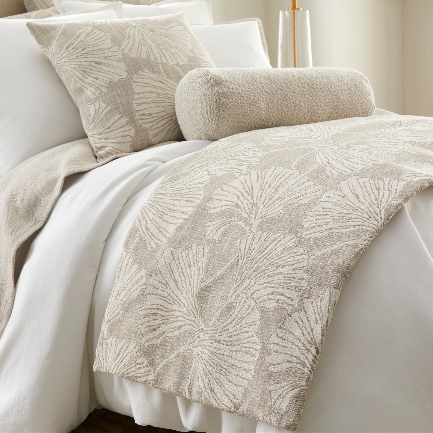 Florus Pebble Woven Chenille Luxe Padded Throw (25x98) Made-To-Order