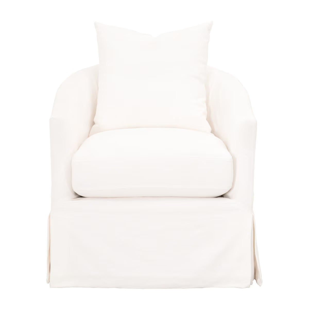 Faye Slipcover Swivel Club Chair