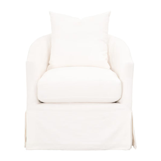 Faye Slipcover Swivel Club Chair
