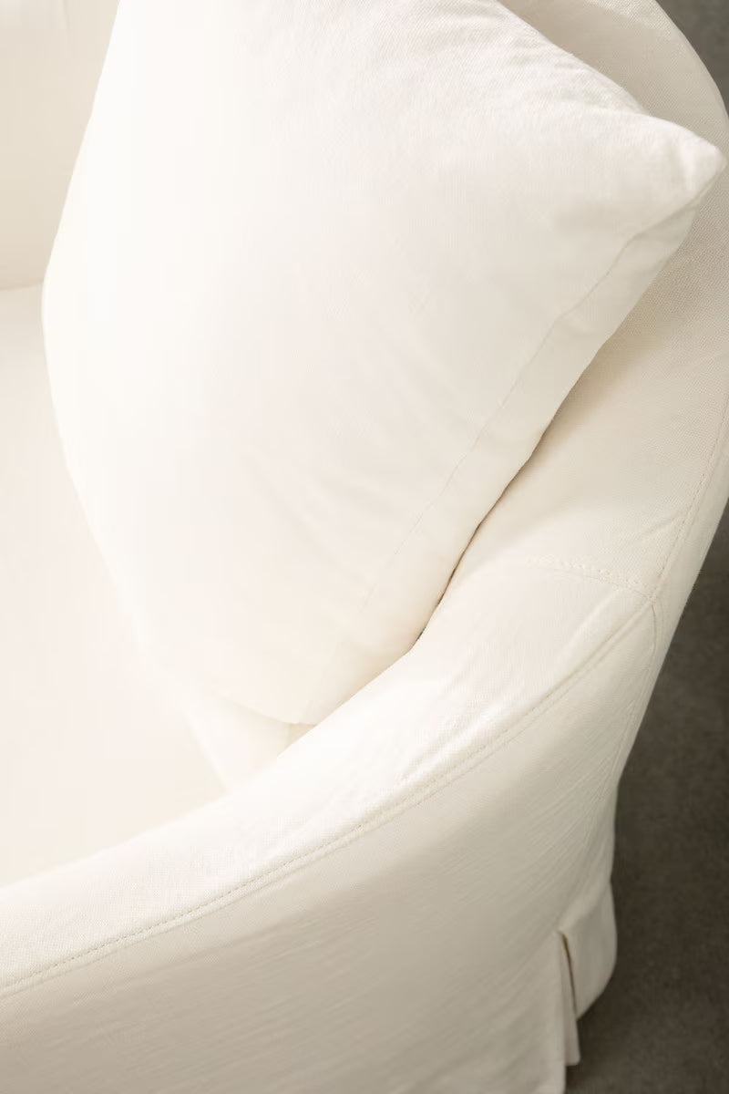 Faye Slipcover Swivel Club Chair