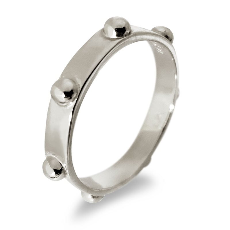 Sterling Silver Narrow Japa Ring