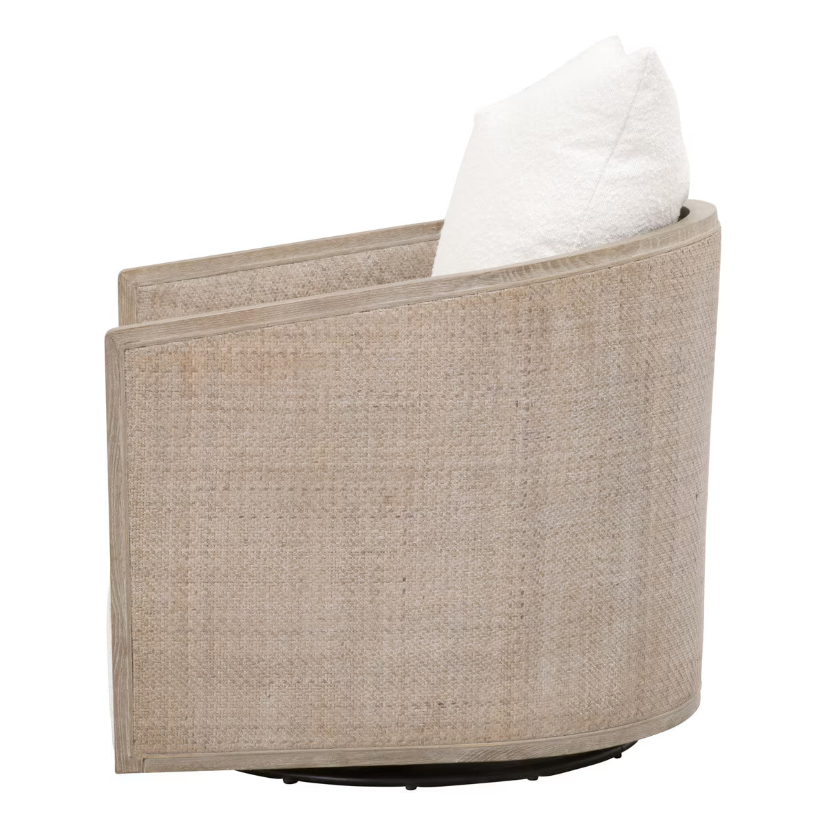 Palm Beach Swivel Club Chair Natural Gray Oak & Cane