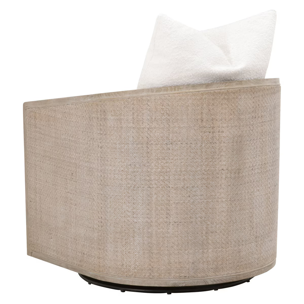 Palm Beach Swivel Club Chair Natural Gray Oak & Cane