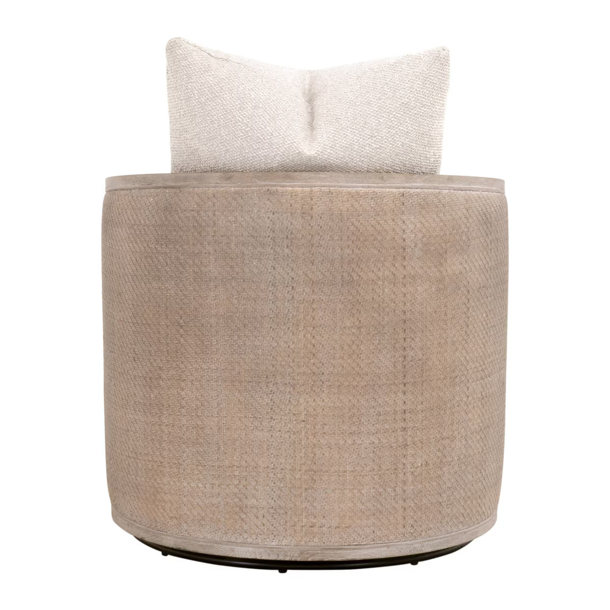 Palm Beach Swivel Club Chair Natural Gray Oak & Cane