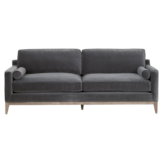 Poppy Hills Post Modern Sofa Olive Velvet