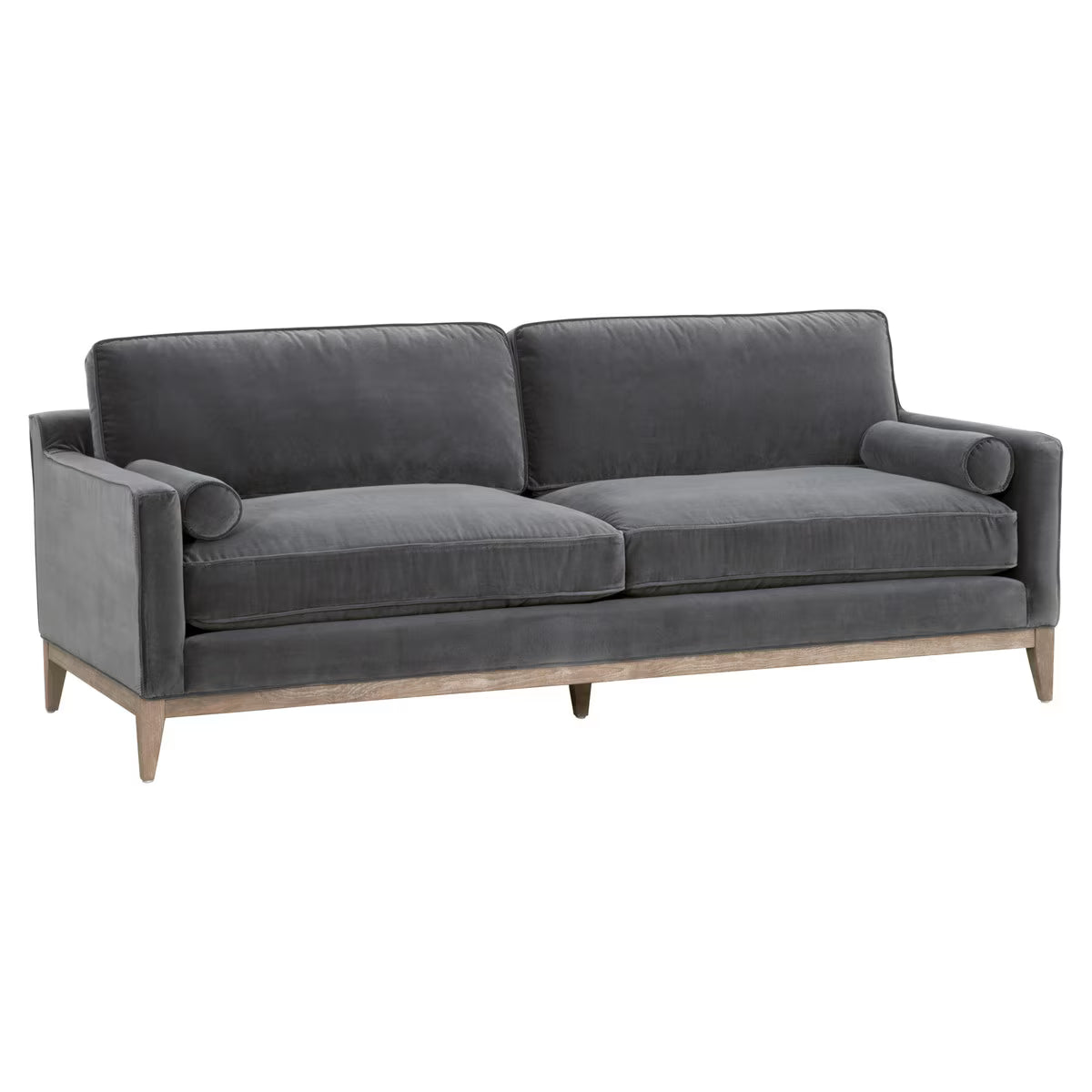Poppy Hills Post Modern Sofa Olive Velvet