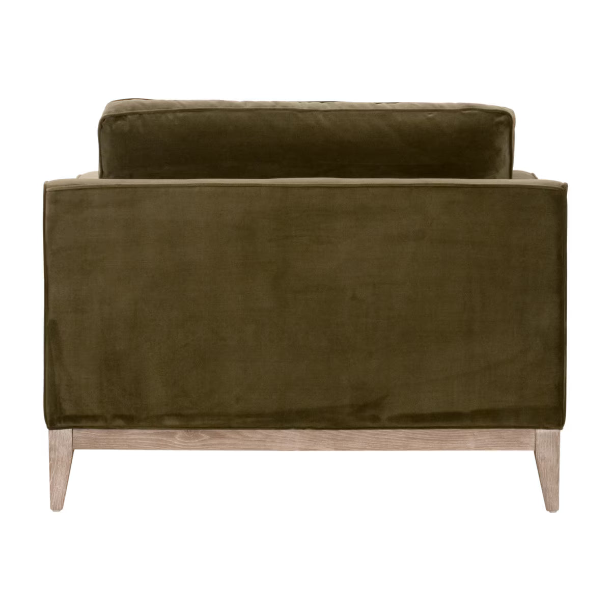 Poppy Hills Post Modern Sofa Chair Olive Velvet