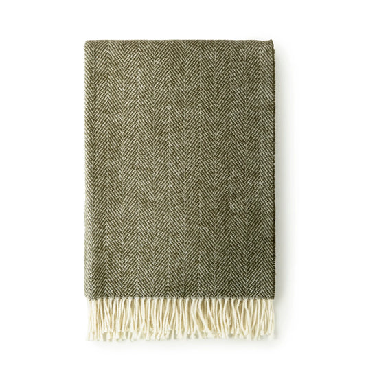 Sunset Chevron Throw – Sage Acrylic | Cotton 51" x 71"