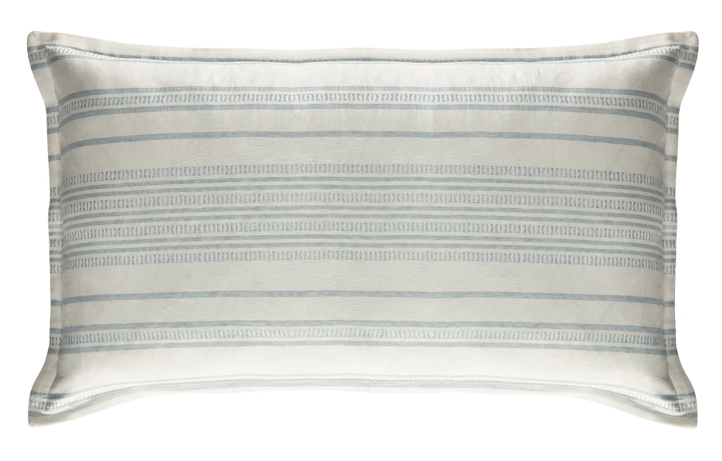Saltwater King Pillow White and Pale Blue 20x36