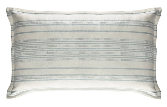 Saltwater King Pillow White and Pale Blue 20x36