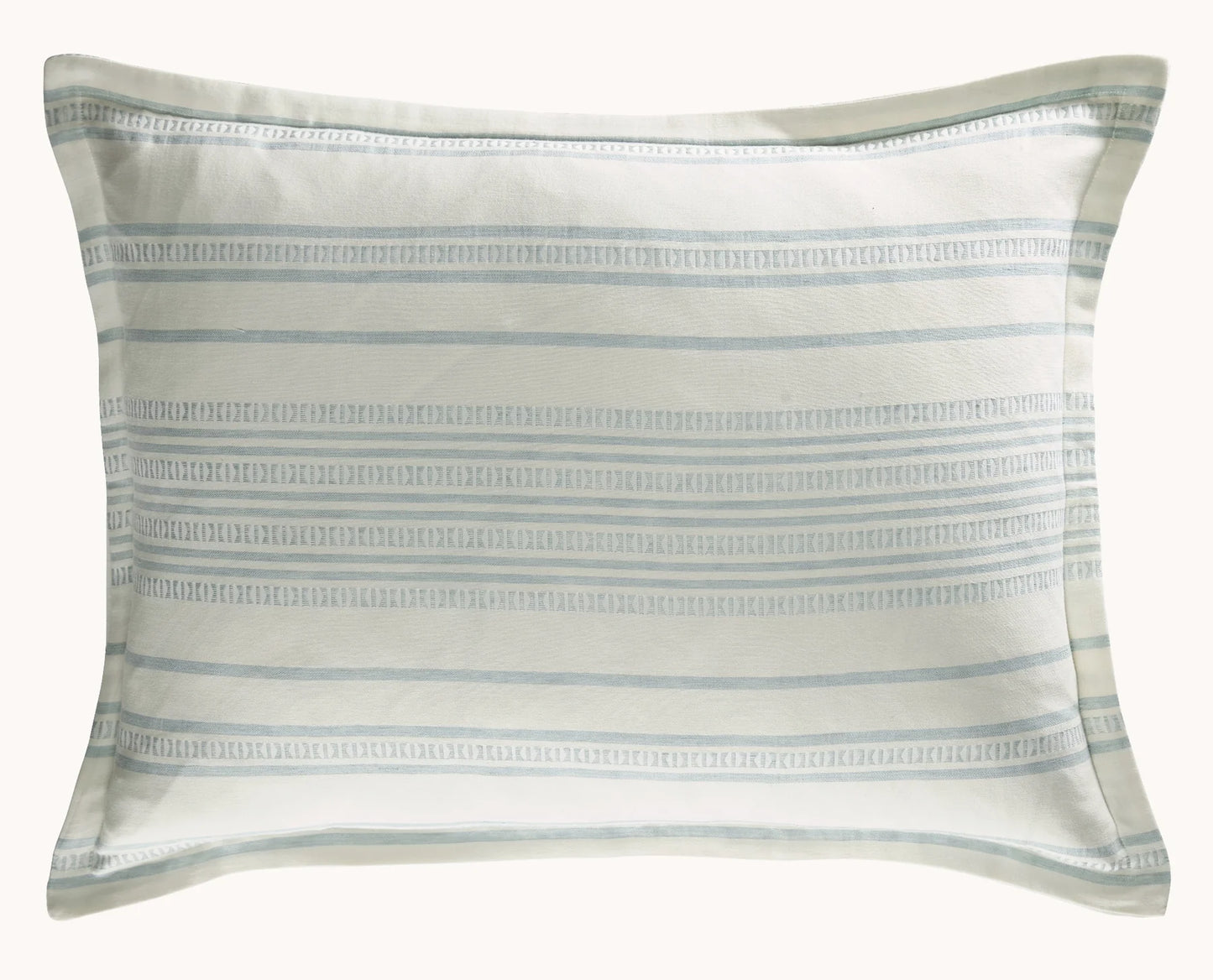 Saltwater Standard Pillow White and Pale Blue 20x26