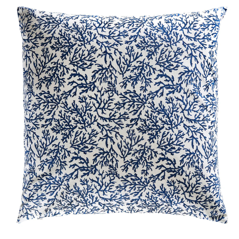 Seabed Pillow Navy | White- Made-To-Order