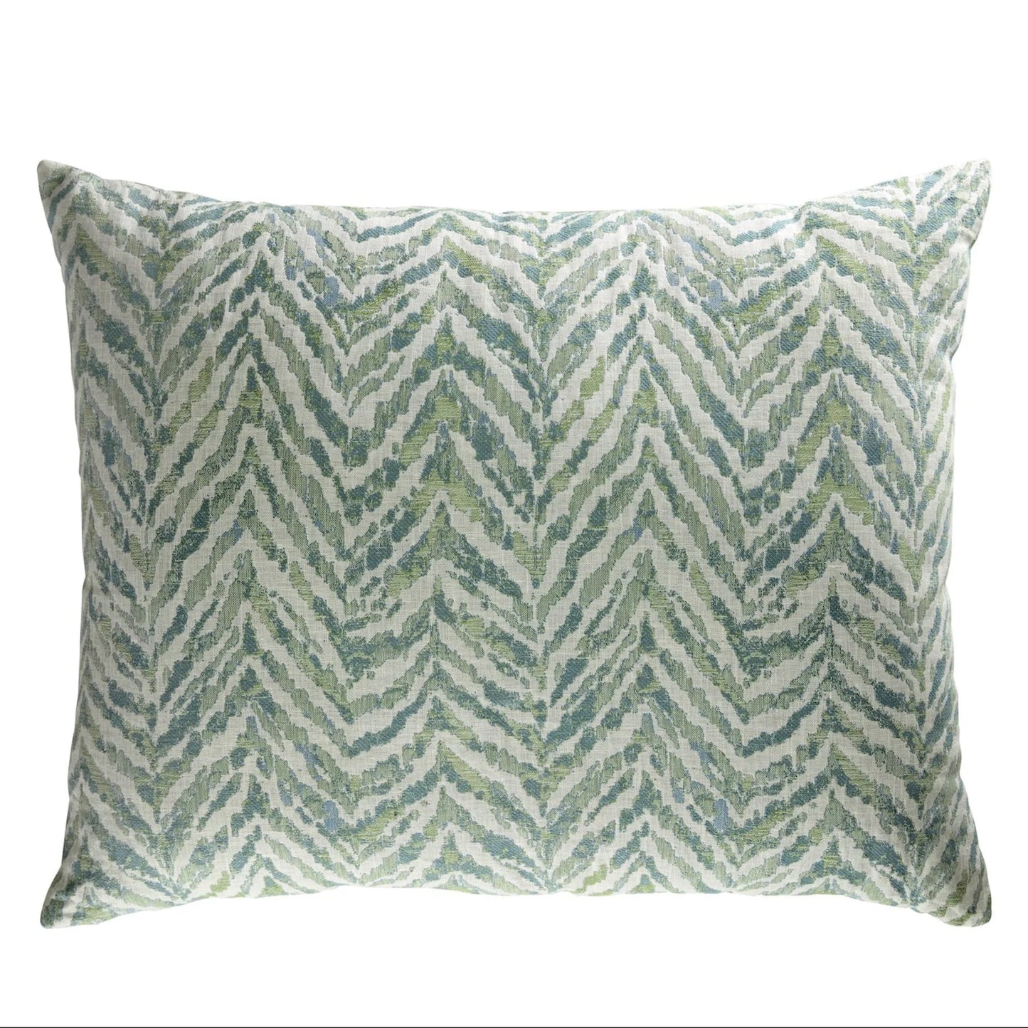 Volcano Blue Green Woven Cotton Luxe Euro Pillow- Made-To-Order